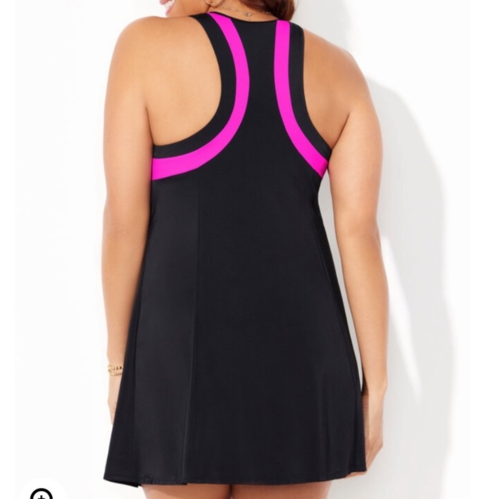 New 2pc Racerback High Neck Swimdress Set Plus Size 20 Swimsuits For All - Picture 4 of 7